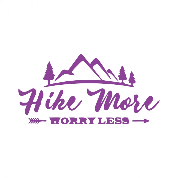 Hike More Dağ Sticker 17x17 Cm Mor