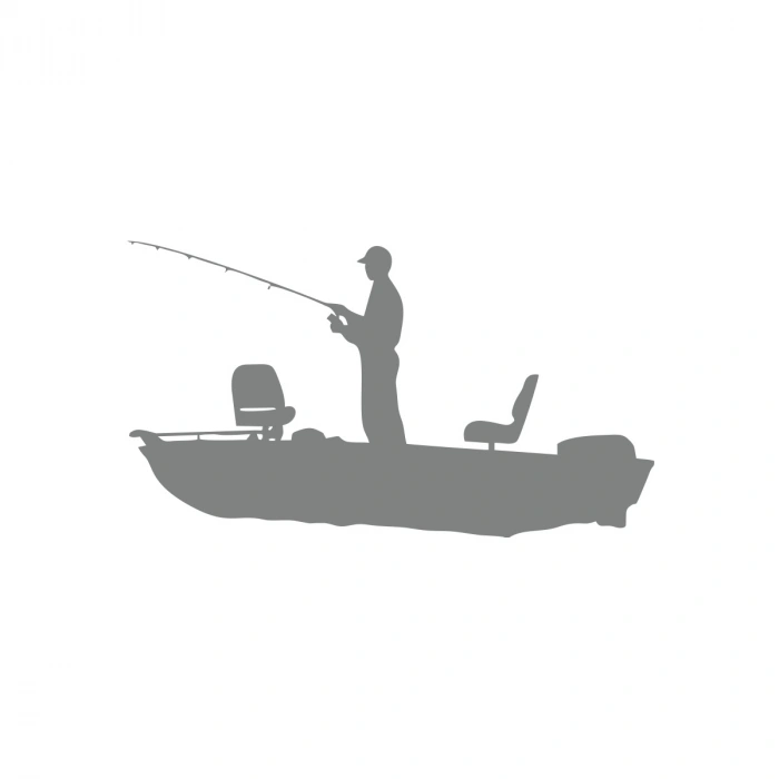 Balıkçı Sticker Balıkçı Sticker 17x17 Cm Gri
