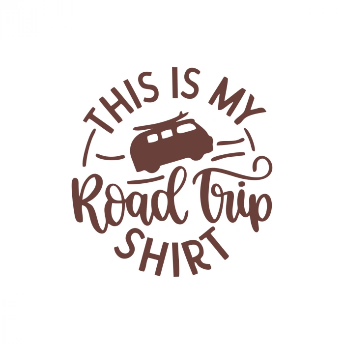 This is my Road Trip Shirt Sticker 17x17 Cm Kahverengi