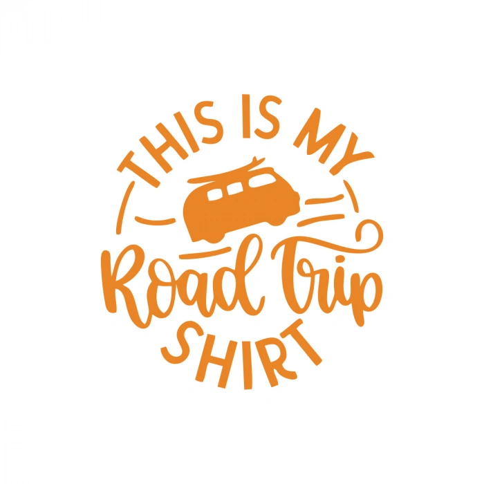 This is my Road Trip Shirt Sticker 17x17 Cm Turuncu