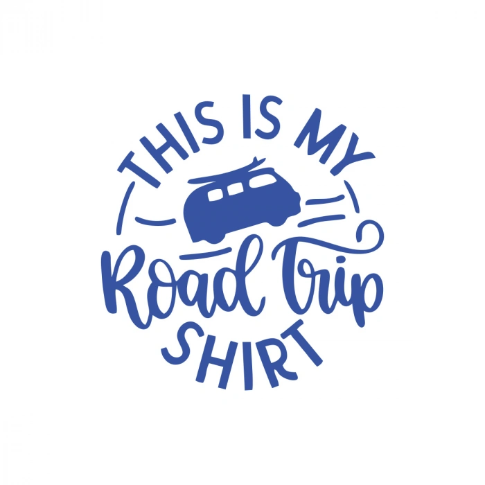 This is my Road Trip Shirt Sticker 17x17 Cm Mavi