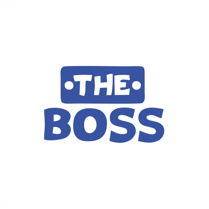 The Boss Sticker 17x17 Cm Mavi