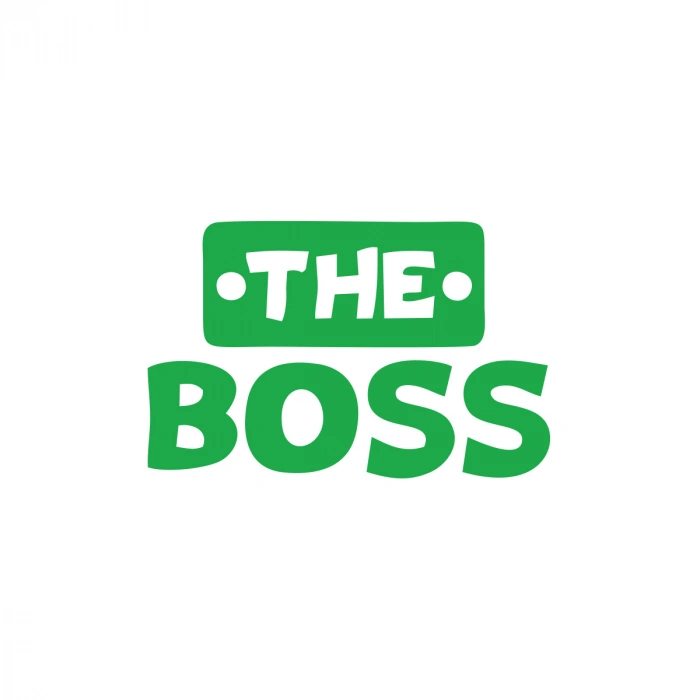 The Boss Sticker 17x17 Cm Yeşil