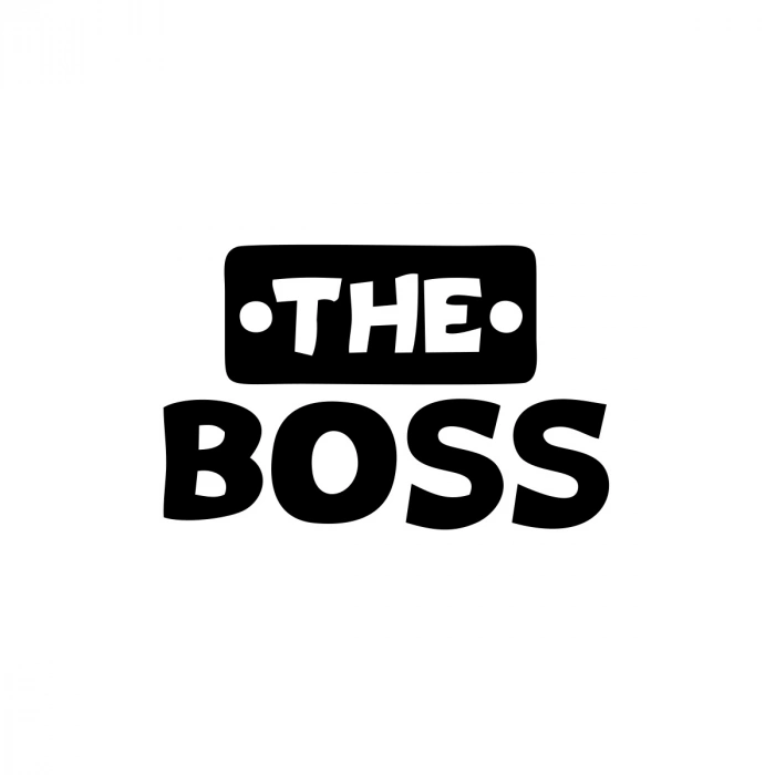 The Boss Sticker 17x17 Cm Siyah