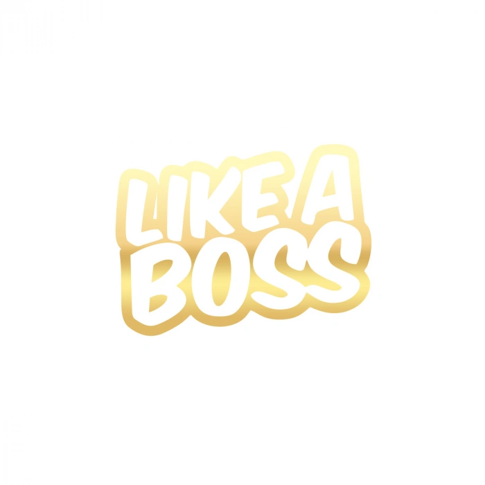 Like a Boss Sticker 17x17 Cm Gold