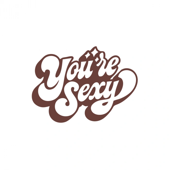 Youre S*xy Sticker 17x17 Cm Kahverengi
