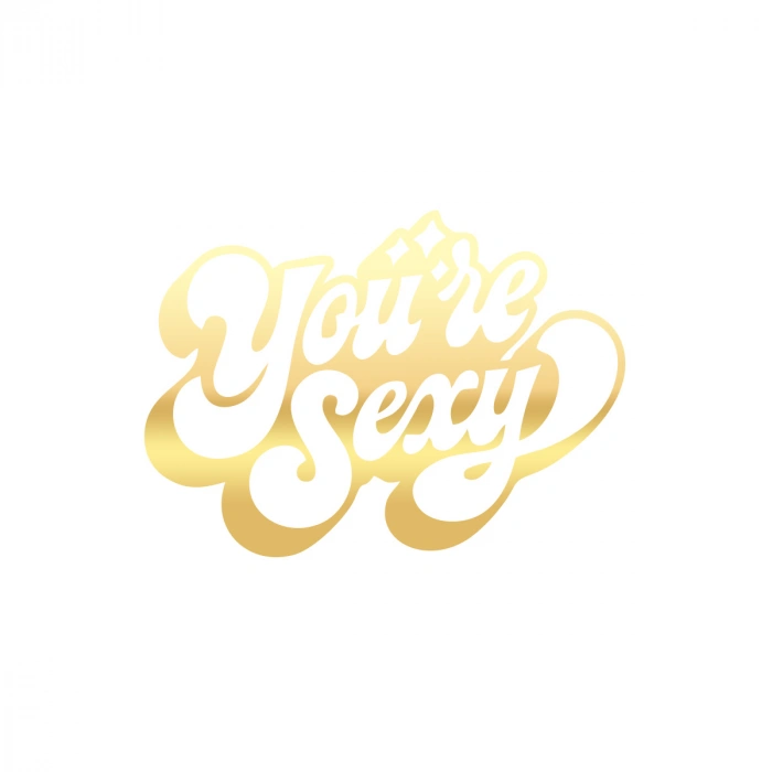 Youre S*xy Sticker 17x17 Cm Gold