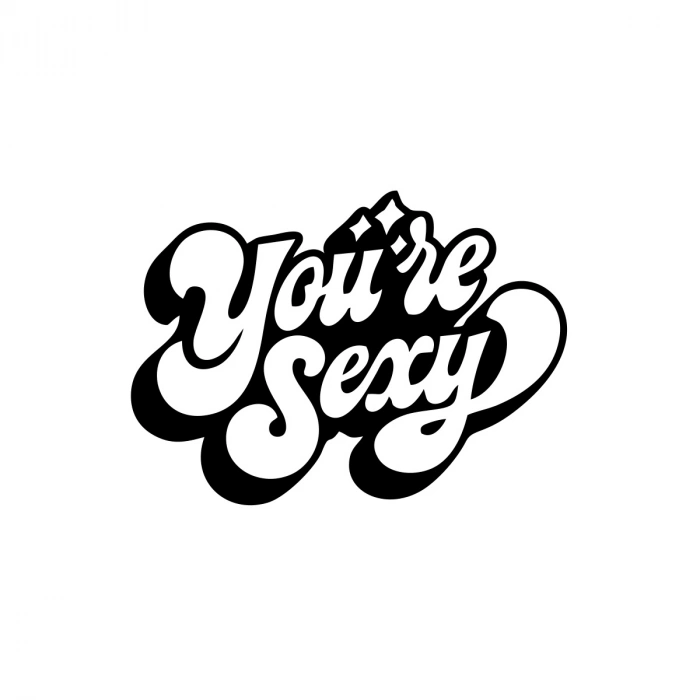 Youre S*xy Sticker 17x17 Cm Siyah