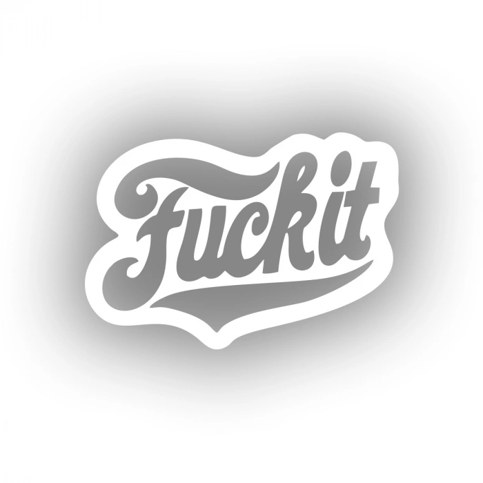 F*ck İt Sticker 17x17 Cm Beyaz