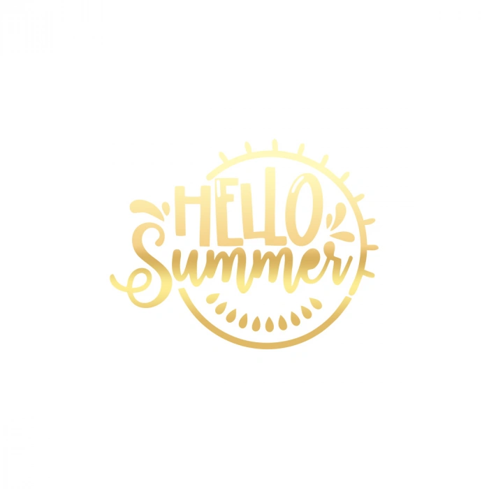 Hello Summer Sticker 17x17 Cm Gold