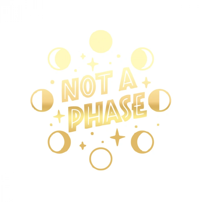 Not Phase Sticker 17x17 Cm Gold