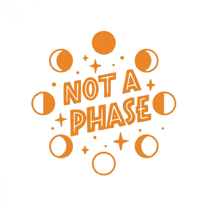 Not Phase Sticker 17x17 Cm Turuncu