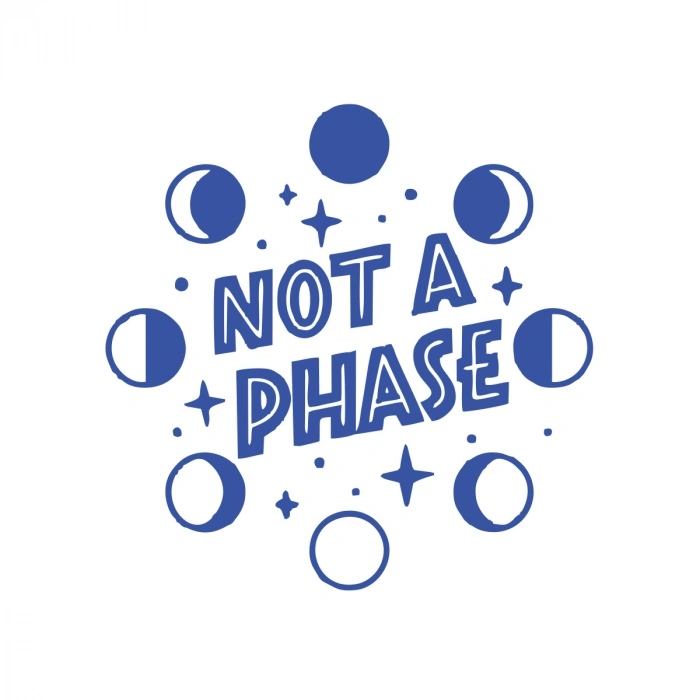 Not Phase Sticker 17x17 Cm Mavi