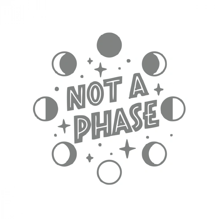 Not Phase Sticker 17x17 Cm Gri