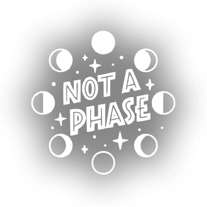 Not Phase Sticker 17x17 Cm Beyaz