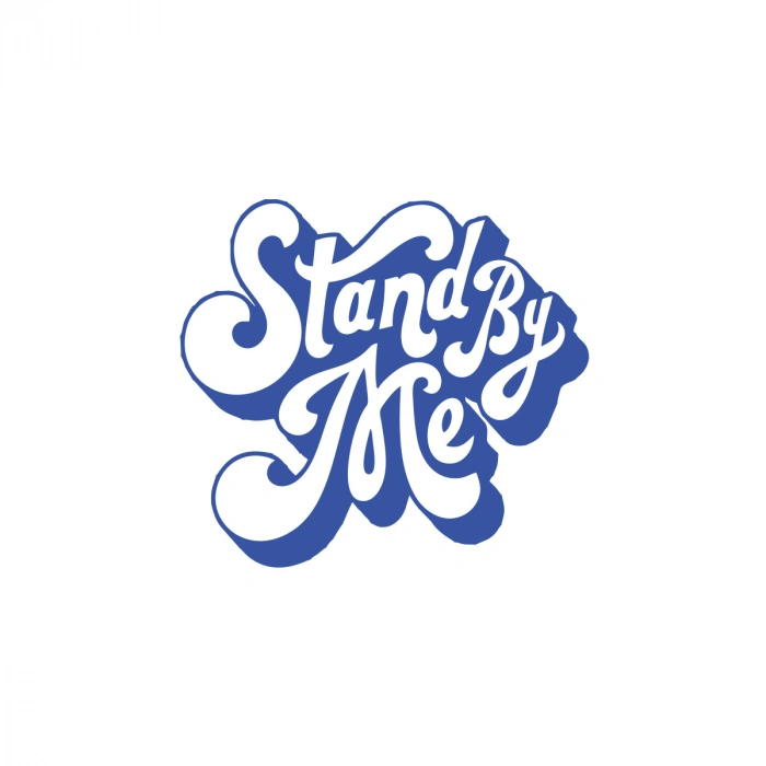 Stand By Me Sticker 17x17 Cm Mavi