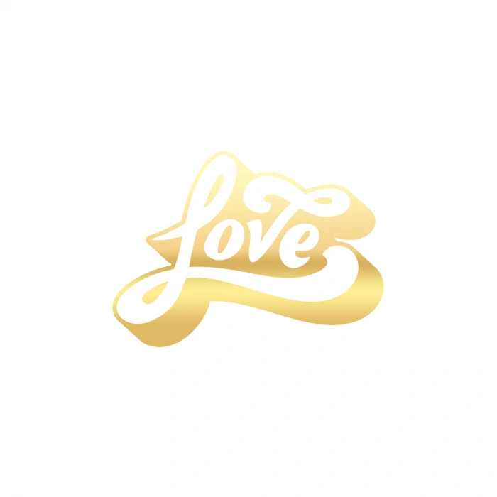 Love Sticker 17x17 Cm Gold
