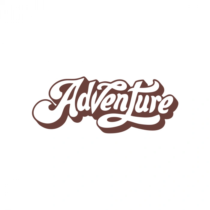 Adventure Sticker 17x17 Cm Kahverengi