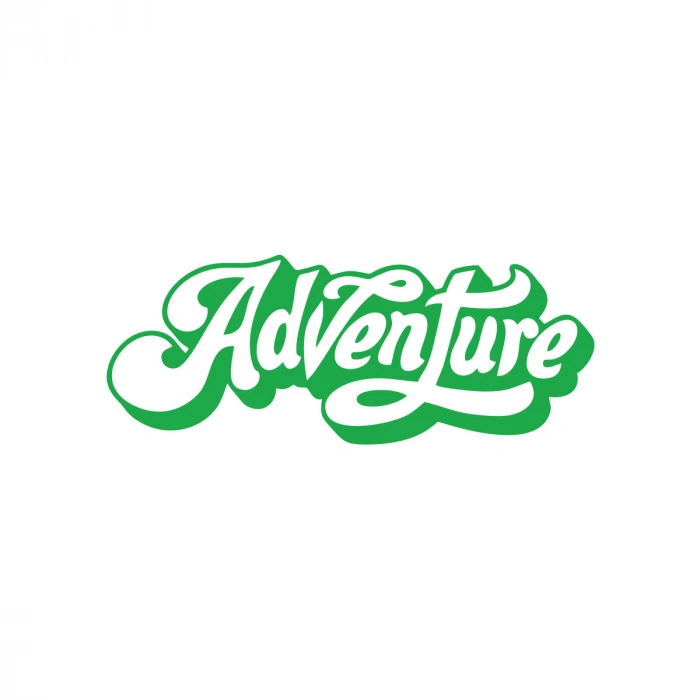 Adventure Sticker 17x17 Cm Yeşil