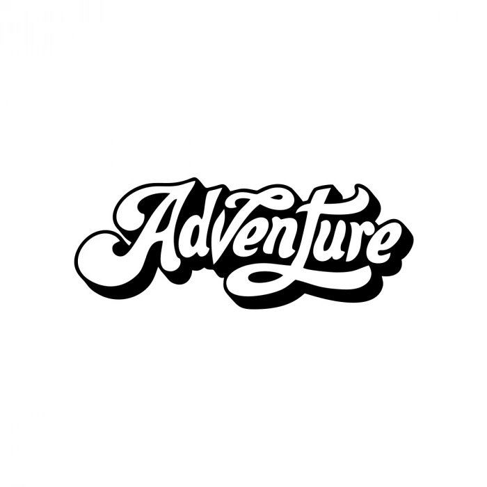 Adventure Sticker 17x17 Cm Siyah