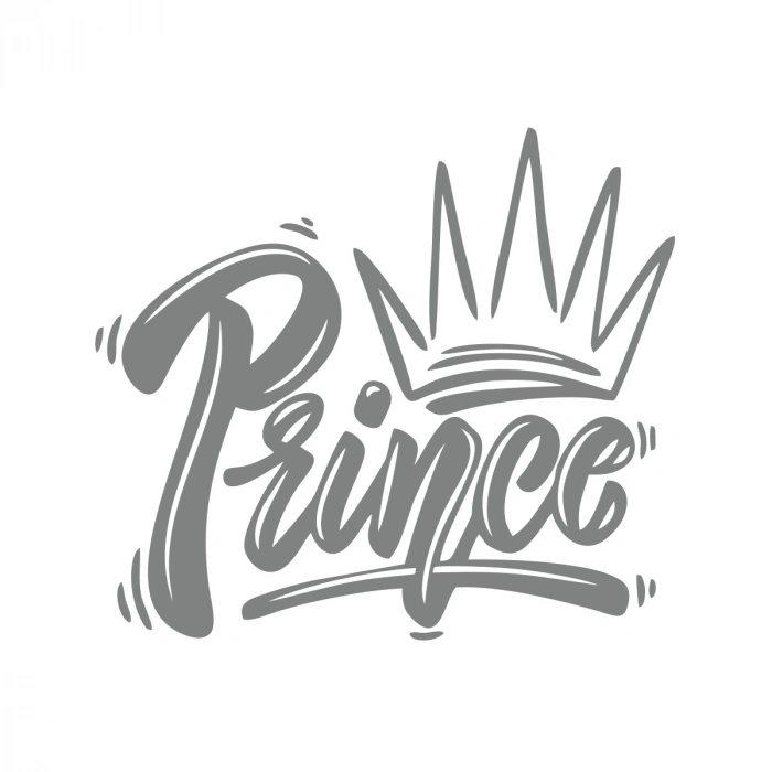 Prince Sticker 17x17 Cm Gri