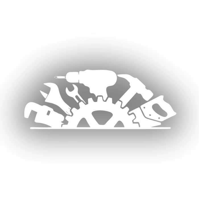 El Aletleri Sticler 17x17 Cm Beyaz