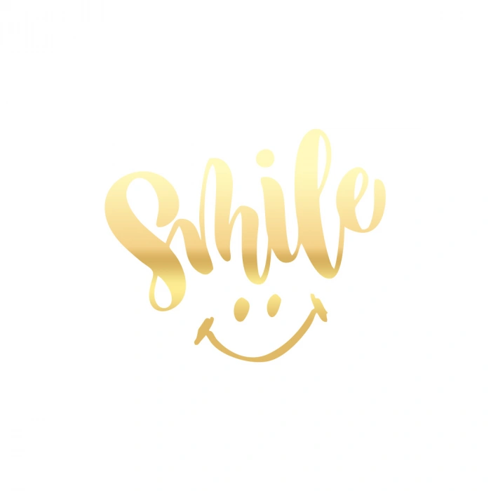 Smile Sticker  17x17 Cm Gold
