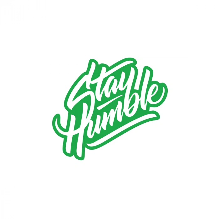 Stay Humble Sticker 17x17 Cm Yeşil