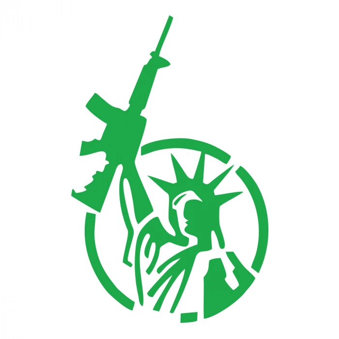 Özgürlük Heykeli Silahlı 17x17 Cm Yeşil