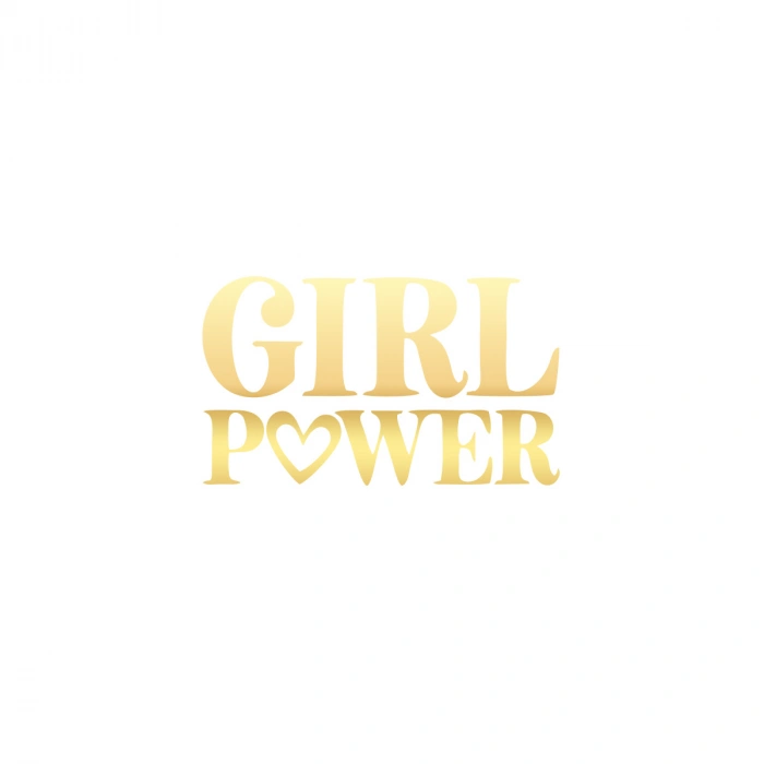 Girl Power Sticker 17x17 Cm Gold
