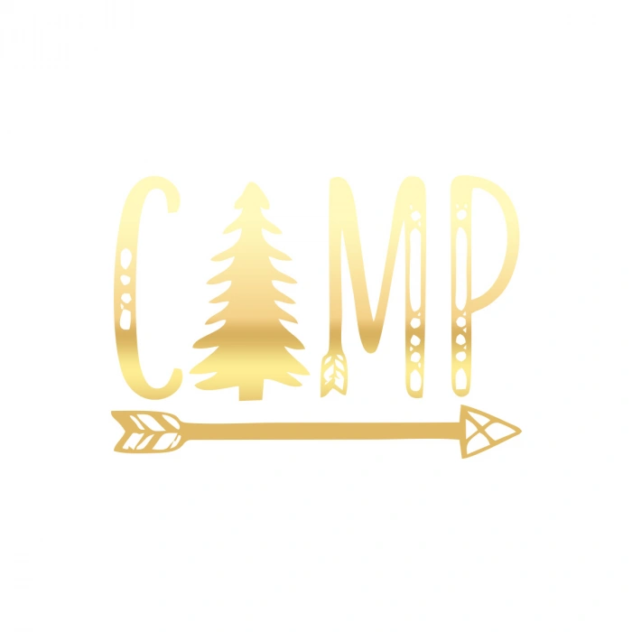 Camp Sticker 17x17 Cm Gold