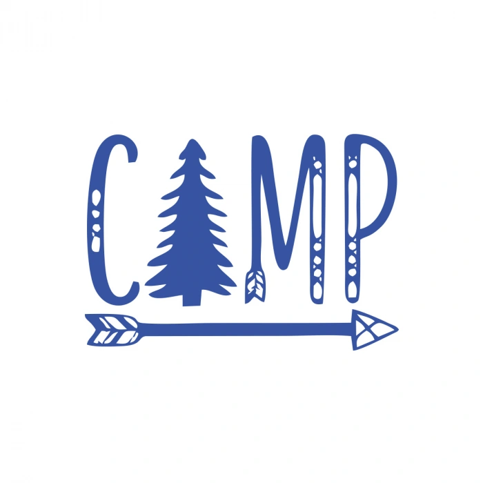 Camp Sticker 17x17 Cm Mavi