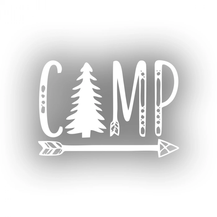 Camp Sticker 17x17 Cm Beyaz