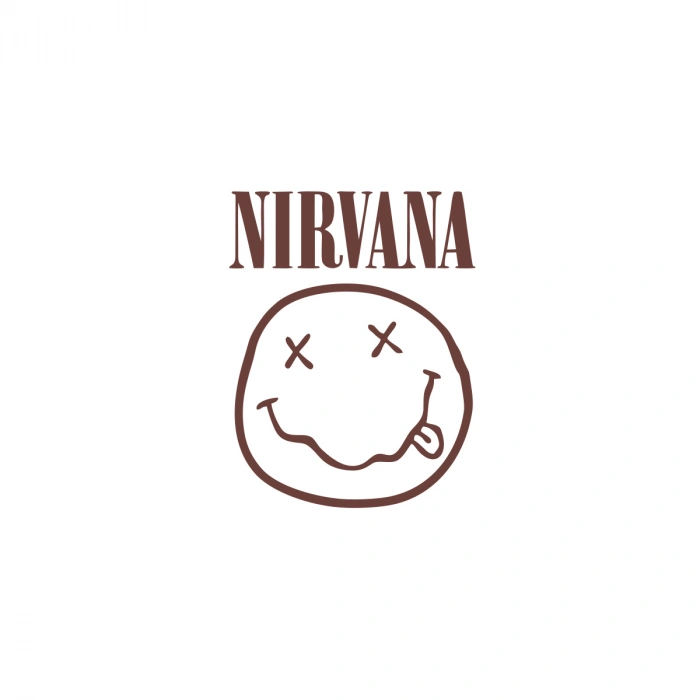 Nirvana Surat Sticker 17x17 Cm Kahverengi