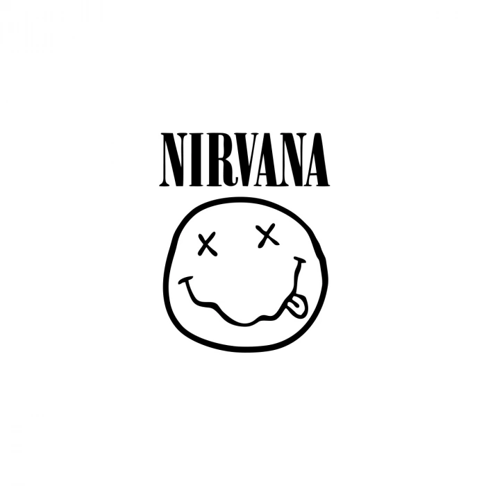 Nirvana Surat Sticker 17x17 Cm Siyah