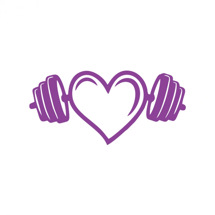 Love GYM Sticker 17x17 Cm Mor