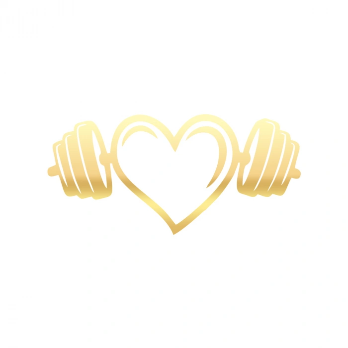 Love GYM Sticker 17x17 Cm Gold