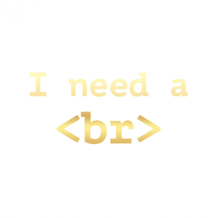 İ need BR Sticker 17x17 Cm Gold