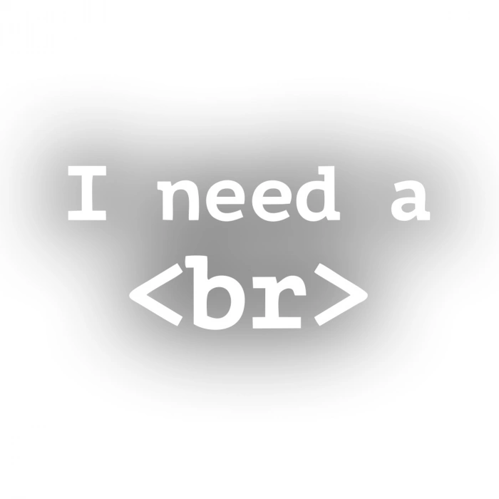 İ need BR Sticker 17x17 Cm Beyaz