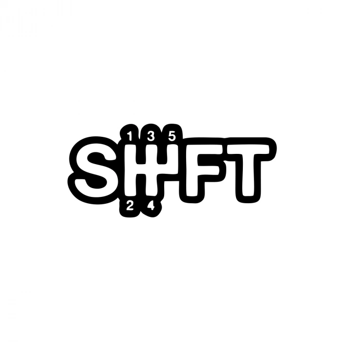 Shift Vites Sticker 17x17 Cm Siyah