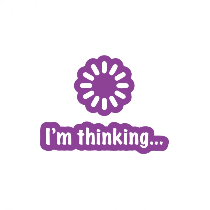 İm Thinking Sticker 17x17 Cm Mor
