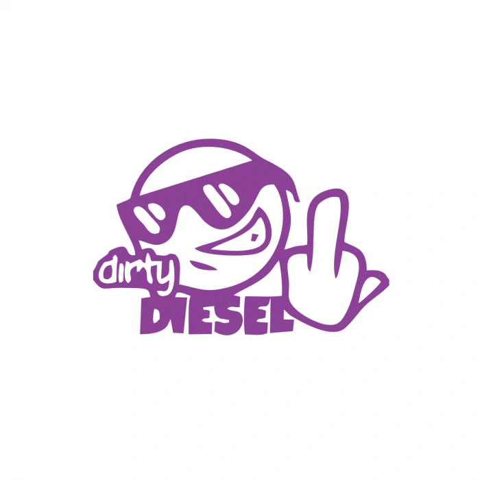 Dirty Diesel Sitcker 17x17 Cm Mor