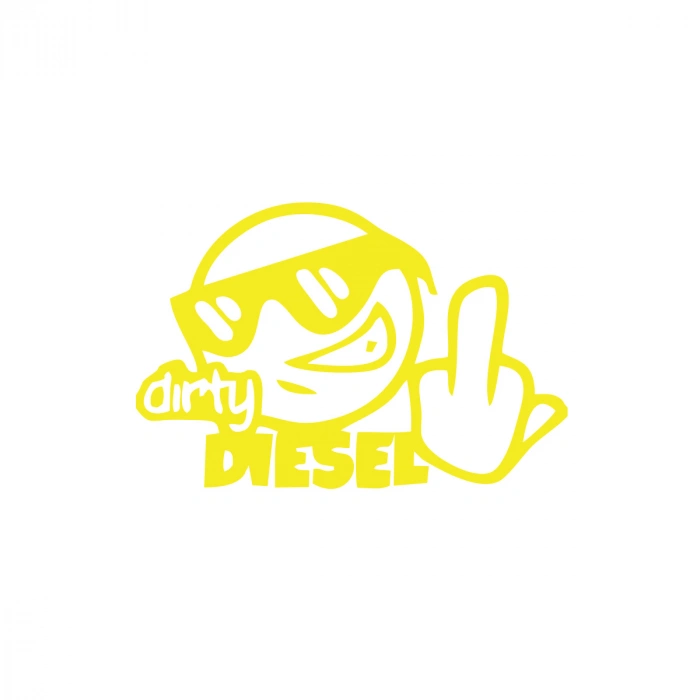 Dirty Diesel Sitcker 17x17 Cm Sarı