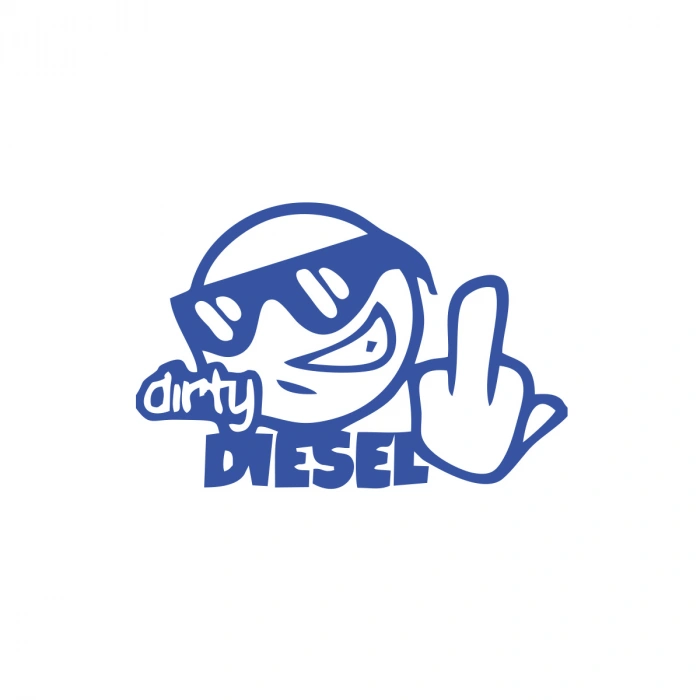 Dirty Diesel Sitcker 17x17 Cm Mavi