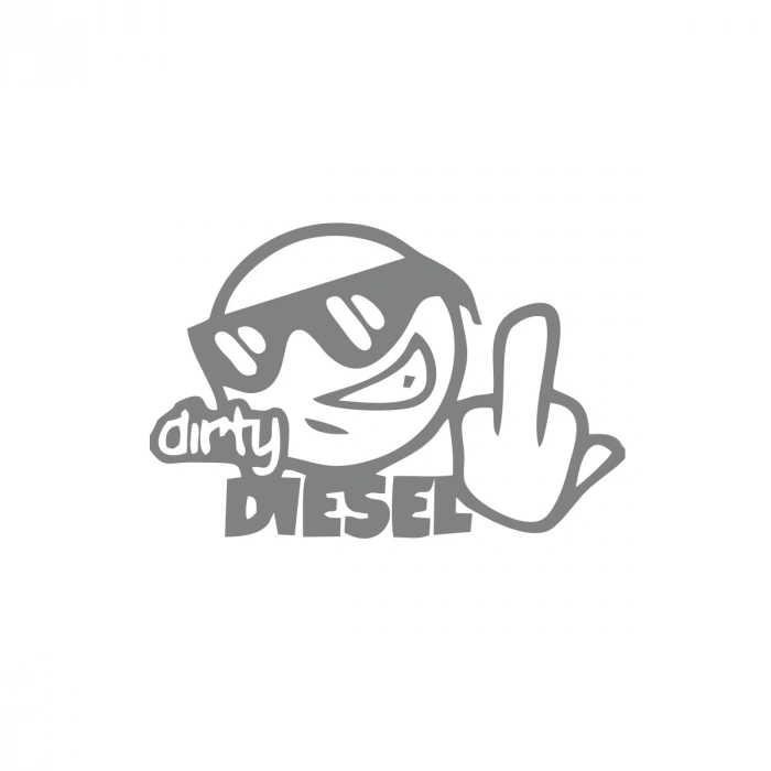 Dirty Diesel Sitcker 17x17 Cm Gri