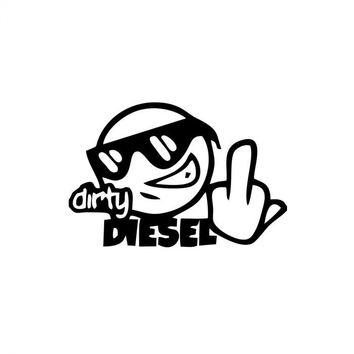 Dirty Diesel Sitcker 17x17 Cm Siyah