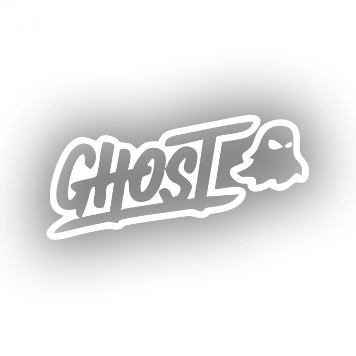 Ghost Hayalet Sticker 17x17 Cm Beyaz