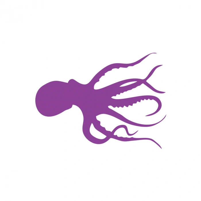 Ahtapot Sticker 17x17 Cm Mor