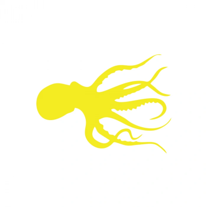 Ahtapot Sticker 17x17 Cm Sarı