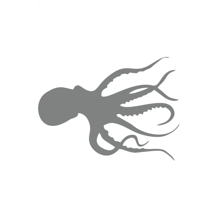 Ahtapot Sticker 17x17 Cm Gri